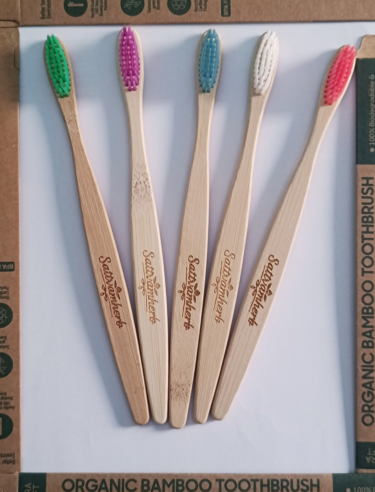Eco-Friendly Bamboo Toothbrush Set of 4 | Soft Bristles for Sensitive Teeth & Gums | Sustainable, Biodegradable & Plastic-Free Oral Care