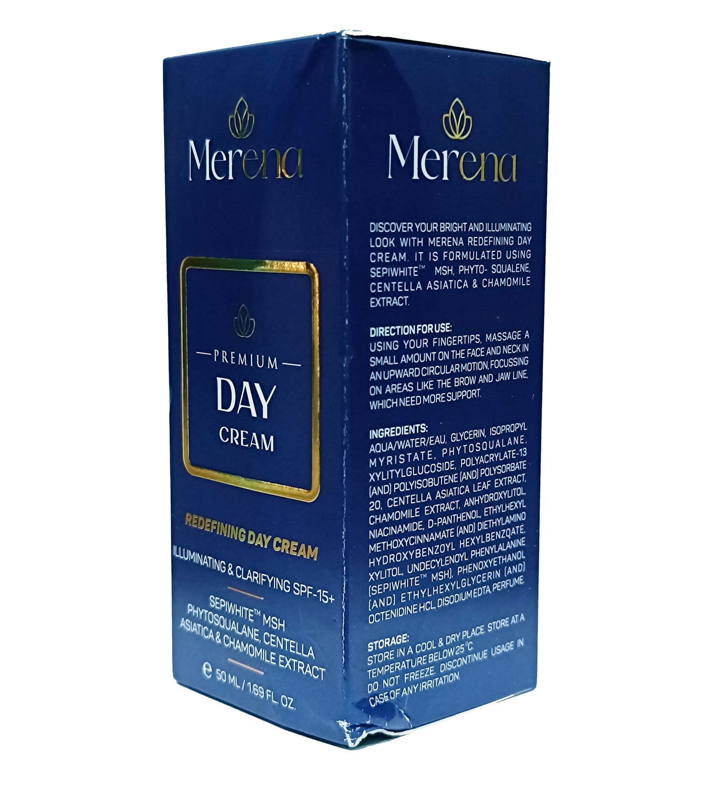 Merena Premium Day Cream 50 ml — Brightening, Hydrating & SPF-15+ Protection